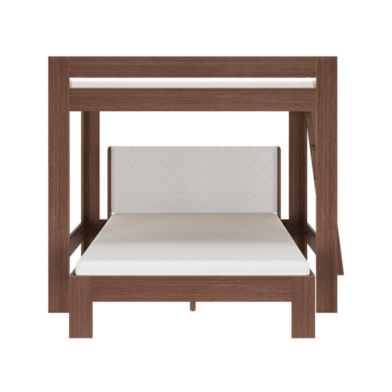 Olympic Queen Over Queen L-Shaped Bunk Bed – Embossed Brown 14 Olympic Queen Over Queen L-Shaped Bunk Bed in Embossed Brown