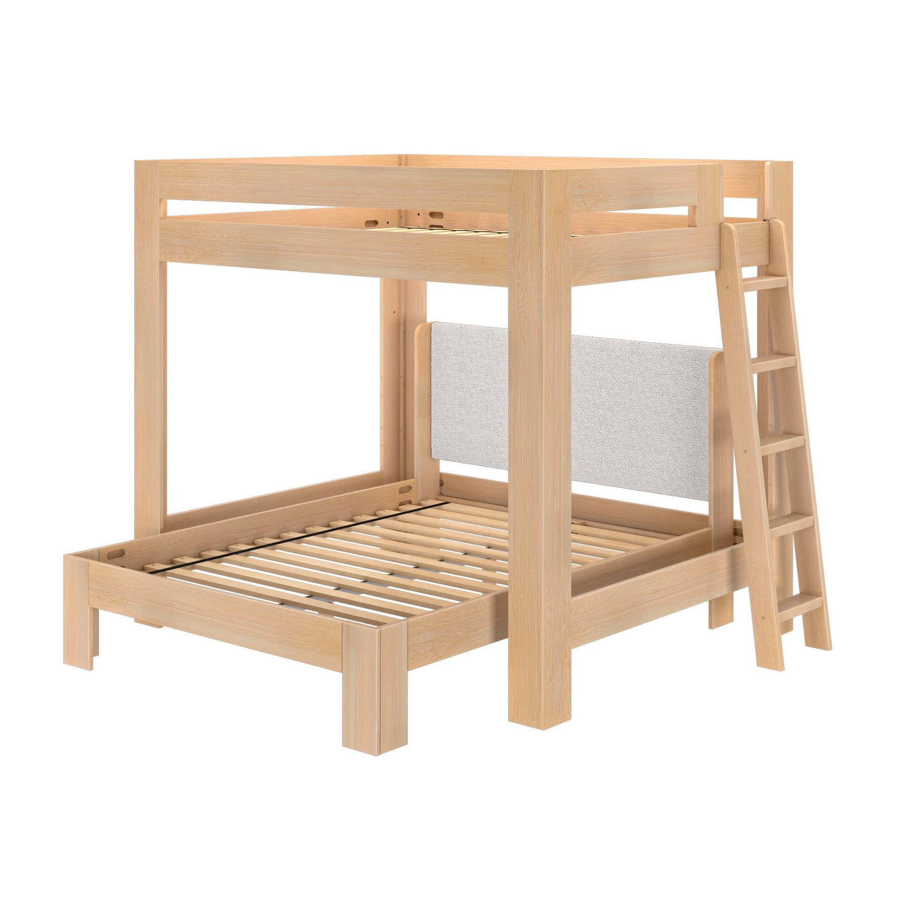 Olympic Queen Over Queen L-Shaped Bunk Bed – Embossed Natural 23 Olympic Queen Over Queen L-Shaped Bunk Bed in Embossed Natural