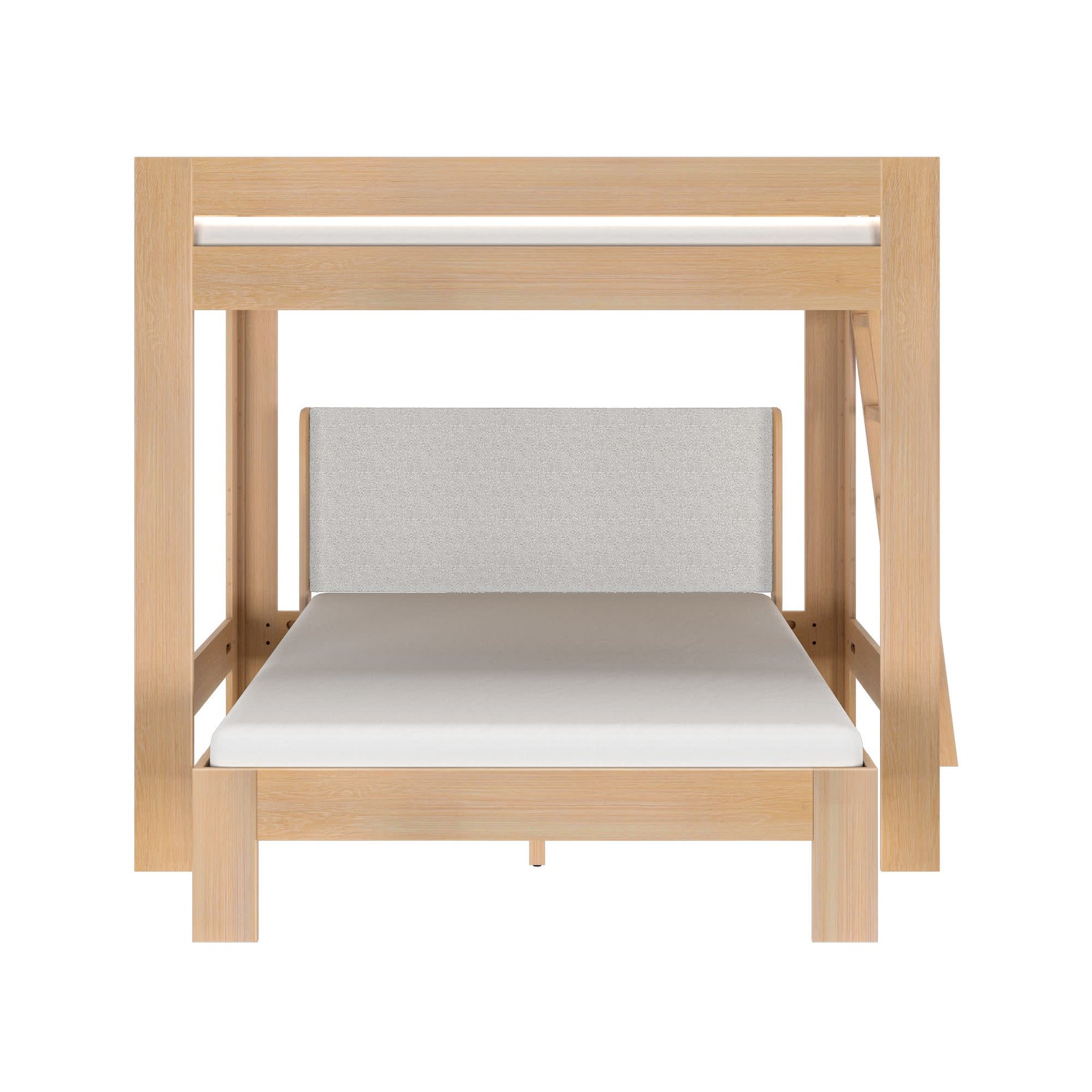 Olympic Queen Over Queen L-Shaped Bunk Bed – Embossed Natural 24 Olympic Queen Over Queen L-Shaped Bunk Bed in Embossed Natural