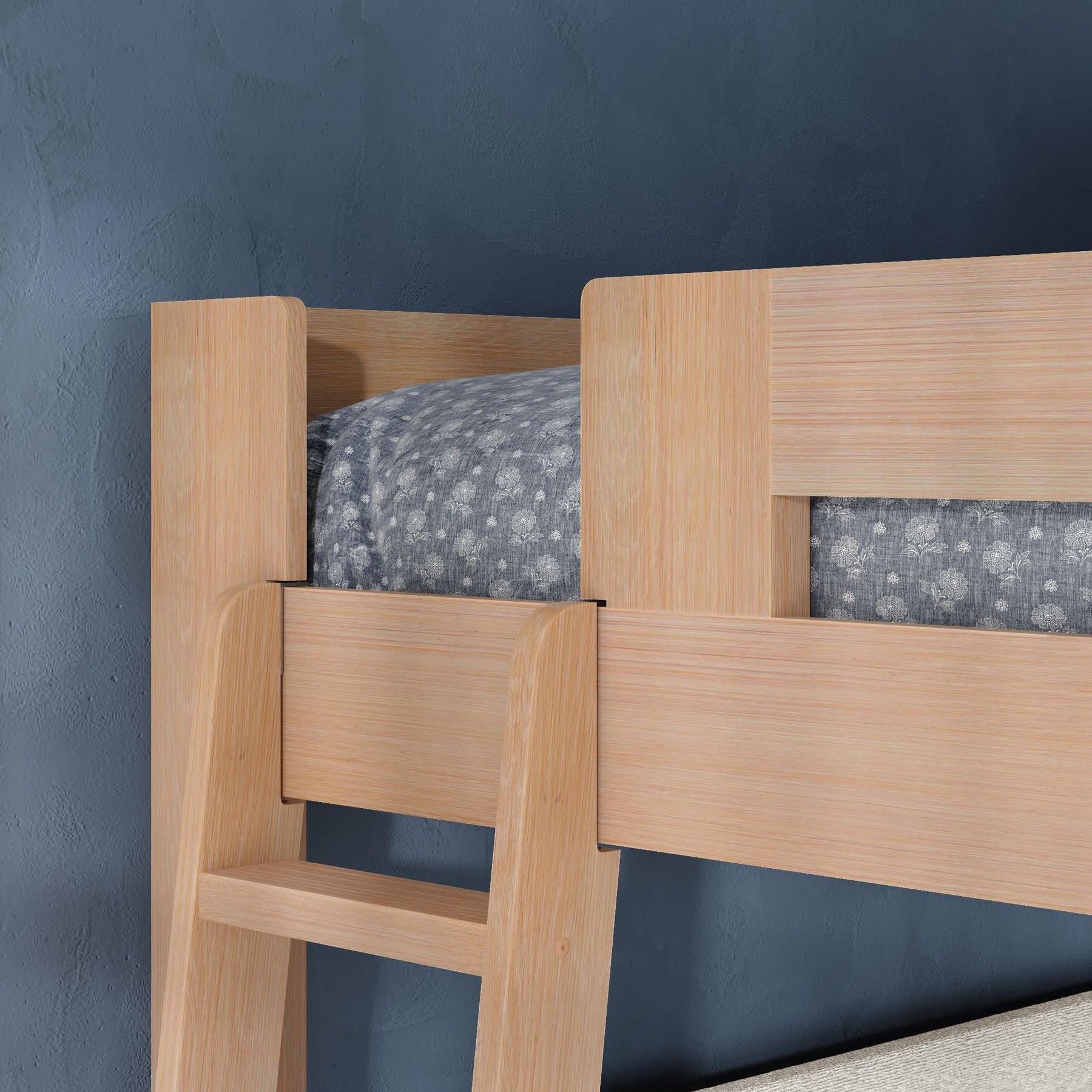 Olympic Queen Over Queen L-Shaped Bunk Bed – Embossed Natural 26 Olympic Queen Over Queen L-Shaped Bunk Bed in Embossed Natural