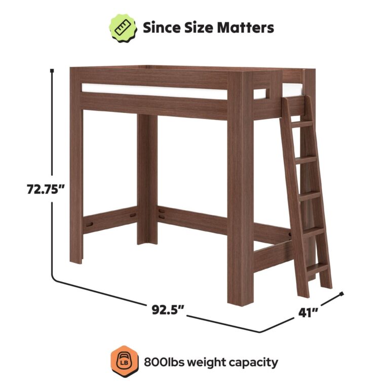Olympic Twin XL Loft Bed – Embossed Brown 15 Olympic Twin XL Loft Bed in Embossed Brown