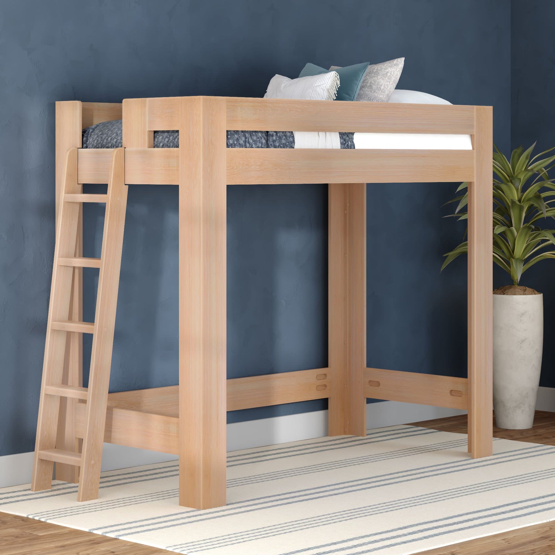 Olympic Twin XL Loft Bed in Embossed Natural