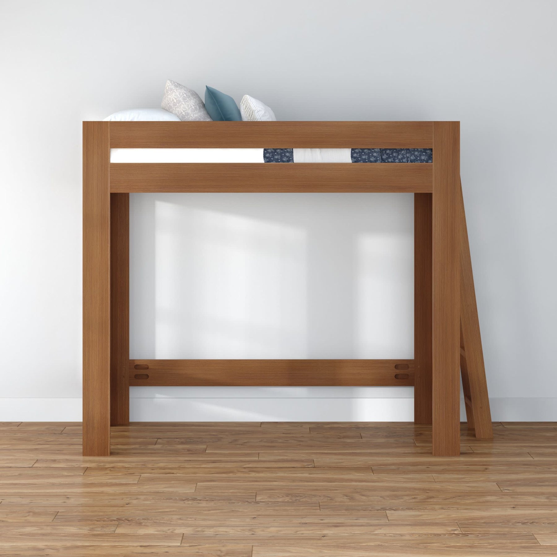 Olympic Twin XL Loft Bed in Embossed Pecan