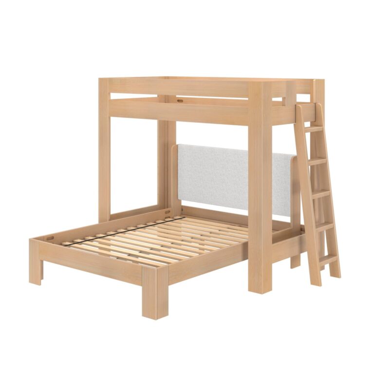 Olympic Twin XL Over Queen L-Shaped Bunk Bed – Embossed Natural 23 Olympic Twin XL Over Queen L-Shaped Bunk Bed in Embossed Natural