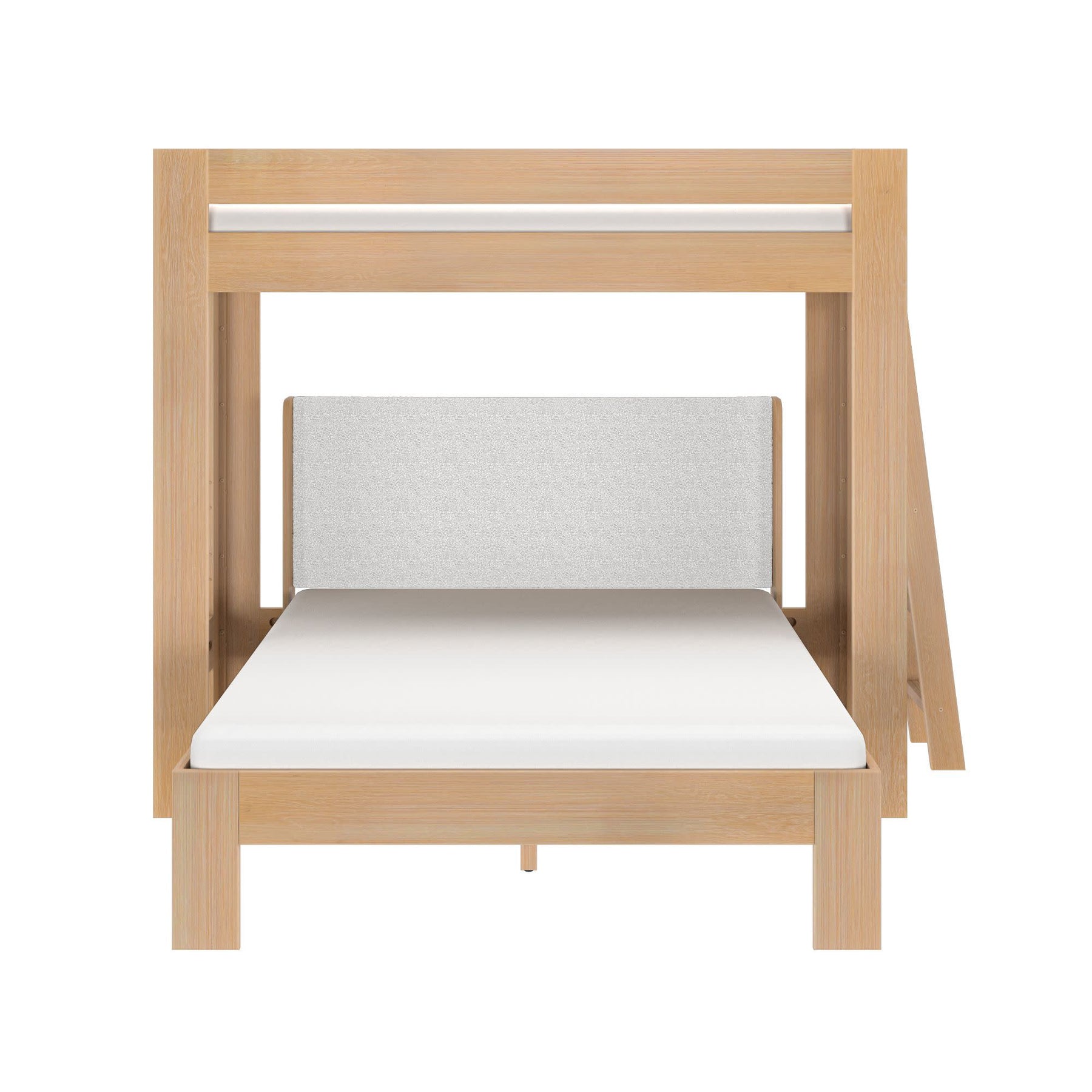 Olympic Twin XL Over Queen L-Shaped Bunk Bed – Embossed Natural 24 Olympic Twin XL Over Queen L-Shaped Bunk Bed in Embossed Natural