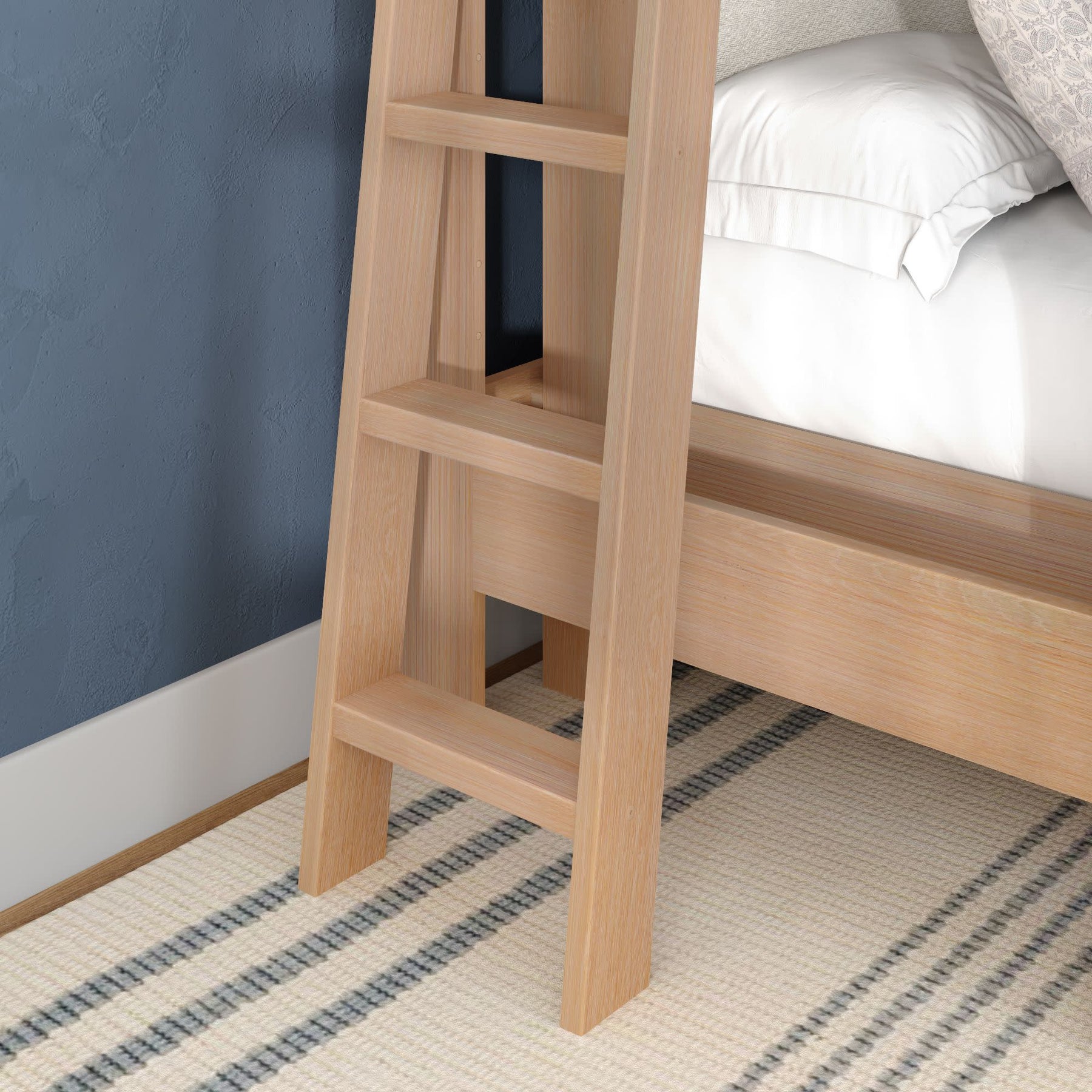 Olympic Twin XL Over Queen L-Shaped Bunk Bed – Embossed Natural 25 Olympic Twin XL Over Queen L-Shaped Bunk Bed in Embossed Natural