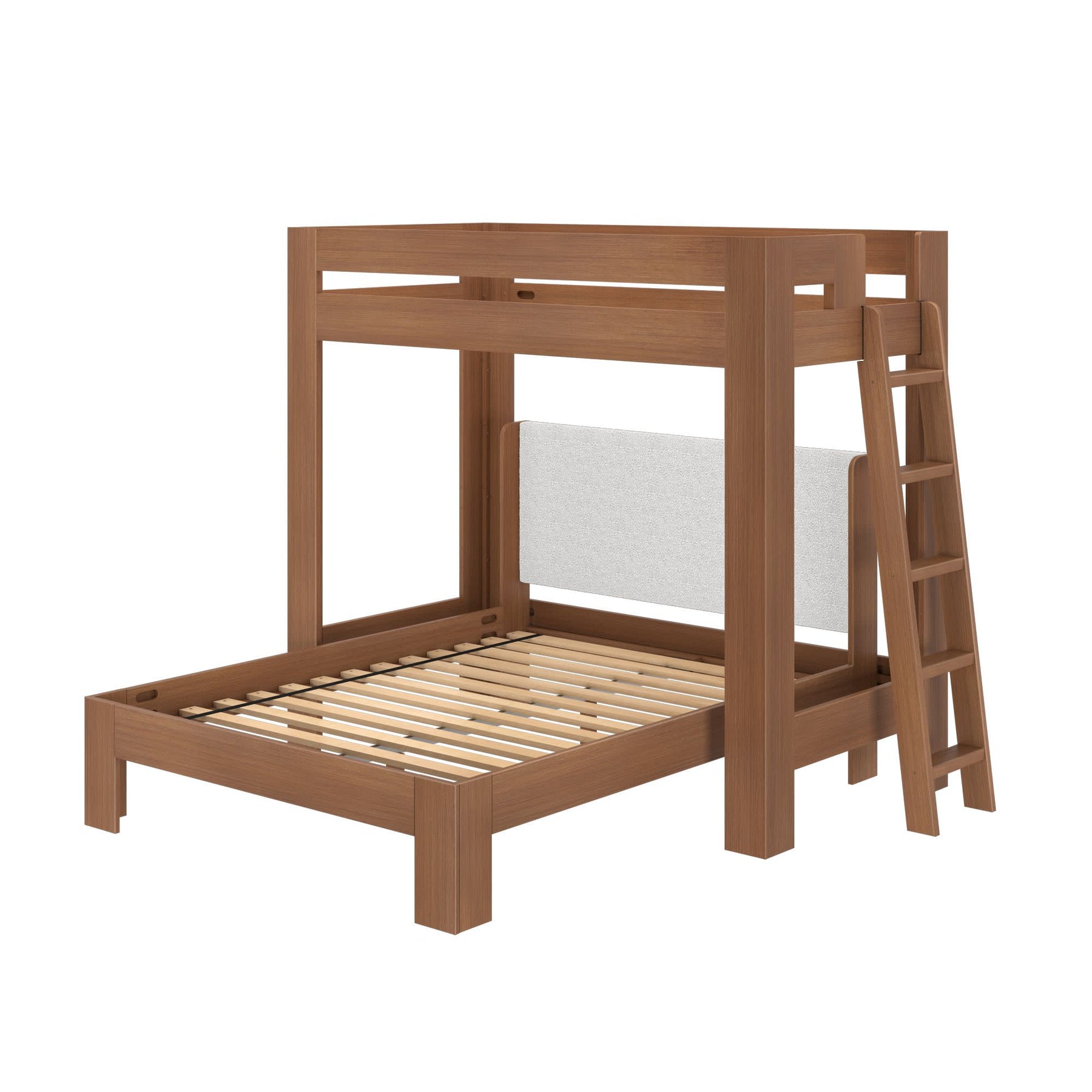 Olympic Twin XL Over Queen L-Shaped Bunk Bed – Embossed Pecan 3 Olympic Twin XL Over Queen L-Shaped Bunk Bed in Embossed Pecan