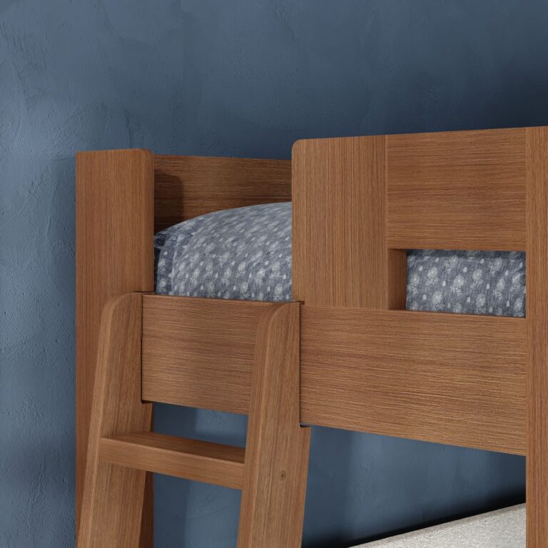 Olympic Twin XL Over Queen L-Shaped Bunk Bed – Embossed Pecan 6 Olympic Twin XL Over Queen L-Shaped Bunk Bed in Embossed Pecan