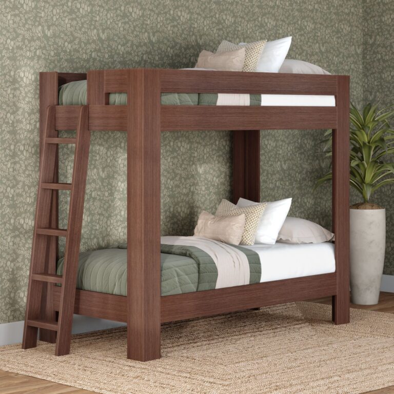 Olympic Twin XL Over Twin XL Bunk Bed – Embossed Brown 11 Olympic Twin XL Over Twin XL Bunk Bed in Embossed Brown