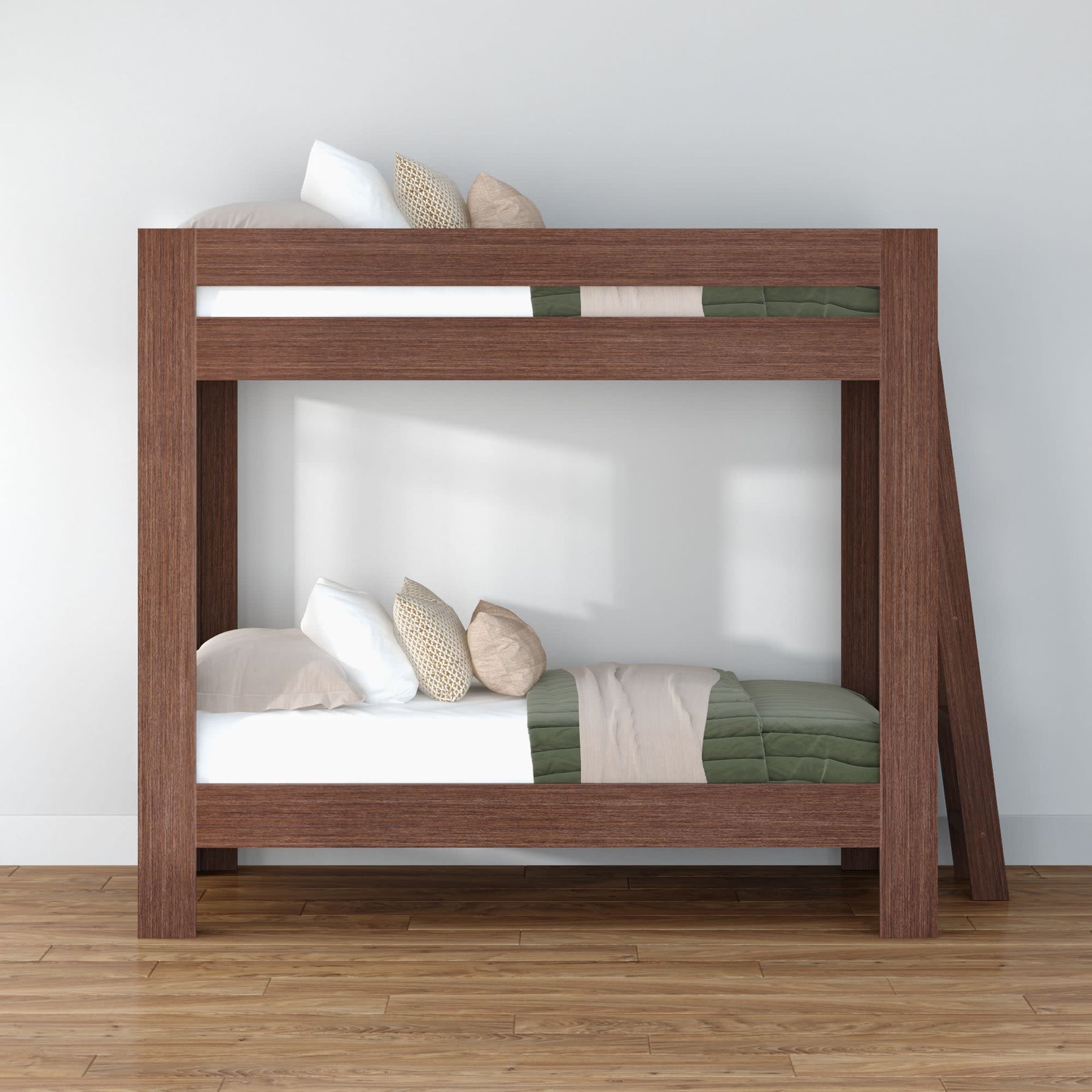Olympic Twin XL Over Twin XL Bunk Bed – Embossed Brown 17 Olympic Twin XL Over Twin XL Bunk Bed in Embossed Brown