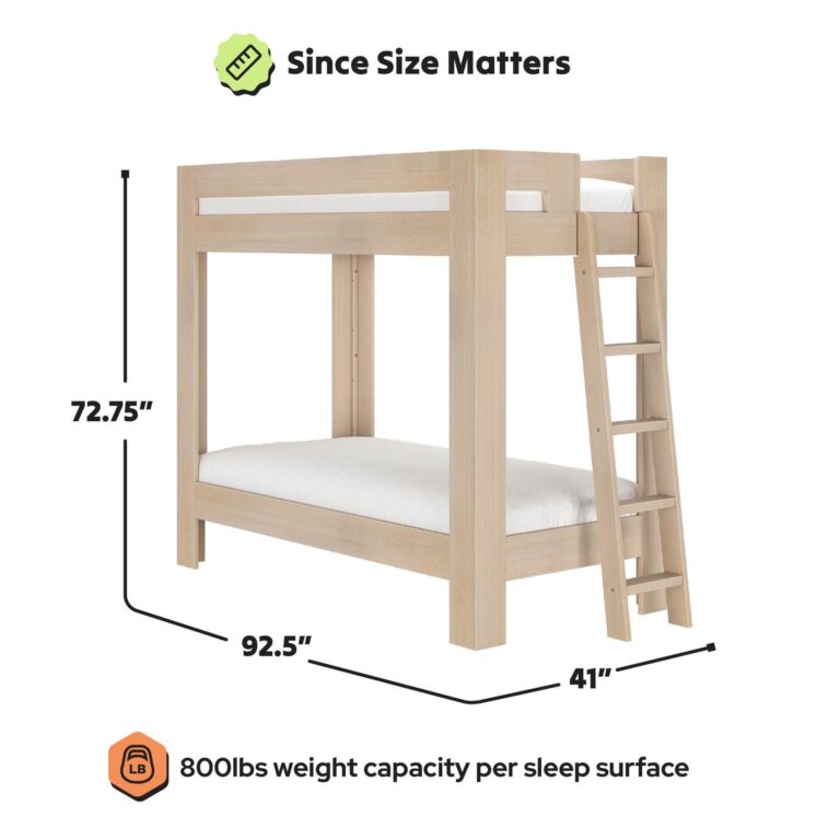 Olympic Twin XL Over Twin XL Bunk Bed – Embossed Natural 29 Olympic Twin XL Over Twin XL Bunk Bed in Embossed Natural