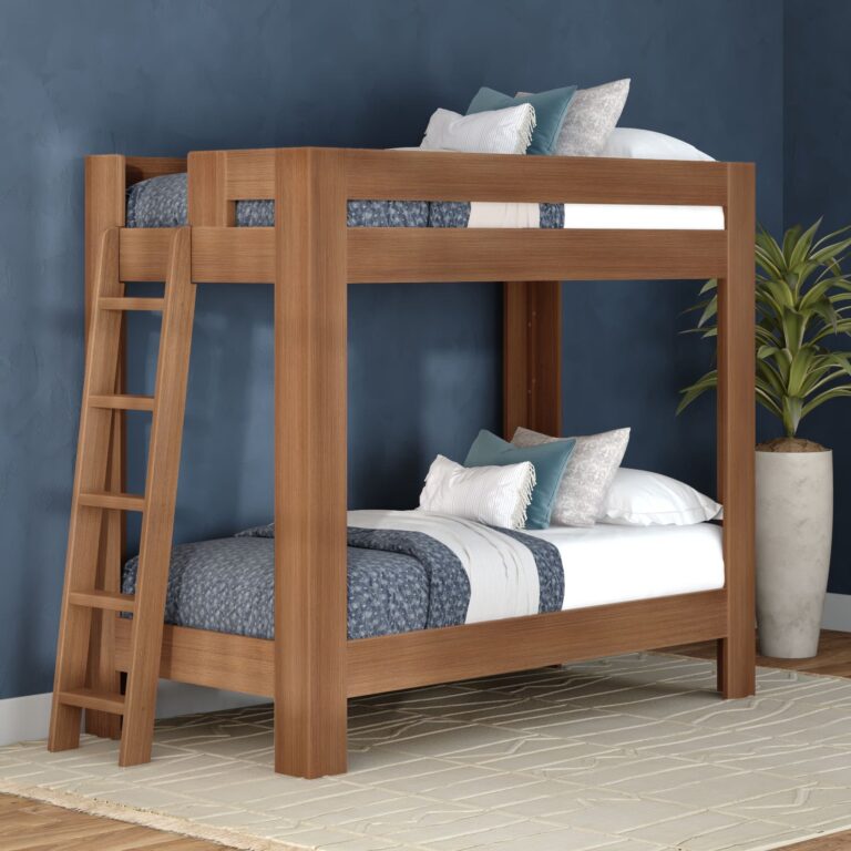 Olympic Twin XL Over Twin XL Bunk Bed – Embossed Pecan 1 Olympic Twin XL Over Twin XL Bunk Bed in Embossed Pecan