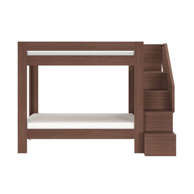 Olympic Twin XL Over Twin XL Bunk Bed with Stairs – Embossed Brown 14 Olympic Twin XL Over Twin XL Bunk Bed with Stairs in Embossed Brown