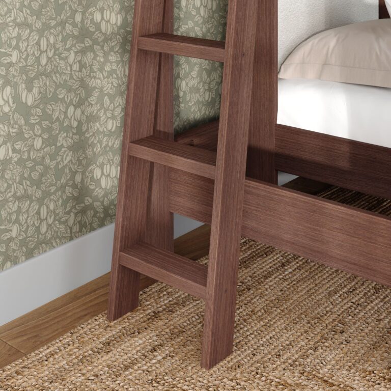 Olympic Twin XL Over Twin XL L-Shaped Bunk Bed – Embossed Brown 15 Olympic Twin XL Over Twin XL L-Shaped Bunk Bed in Embossed Brown