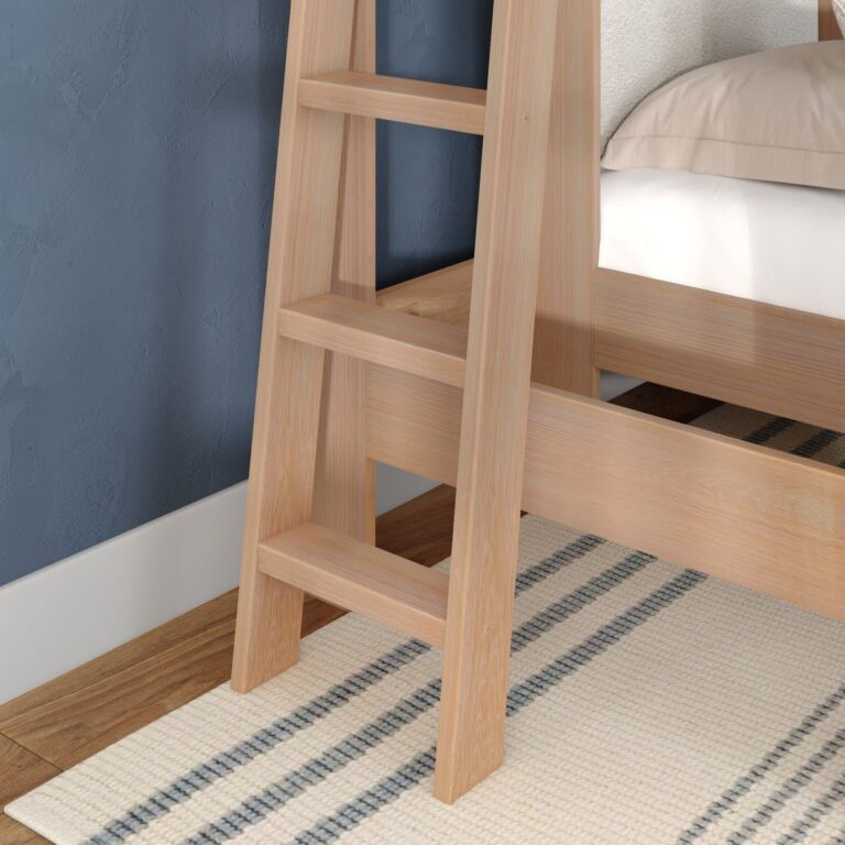 Olympic Twin XL Over Twin XL L-Shaped Bunk Bed – Embossed Natural 25 Olympic Twin XL Over Twin XL L-Shaped Bunk Bed in Embossed Natural