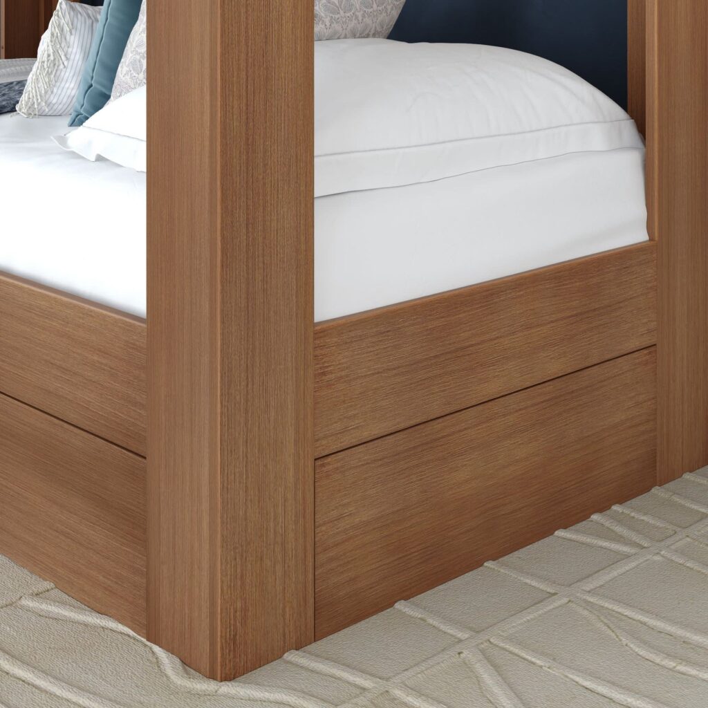 Olympic Twin XL Vanity Panel - End in Embossed Pecan