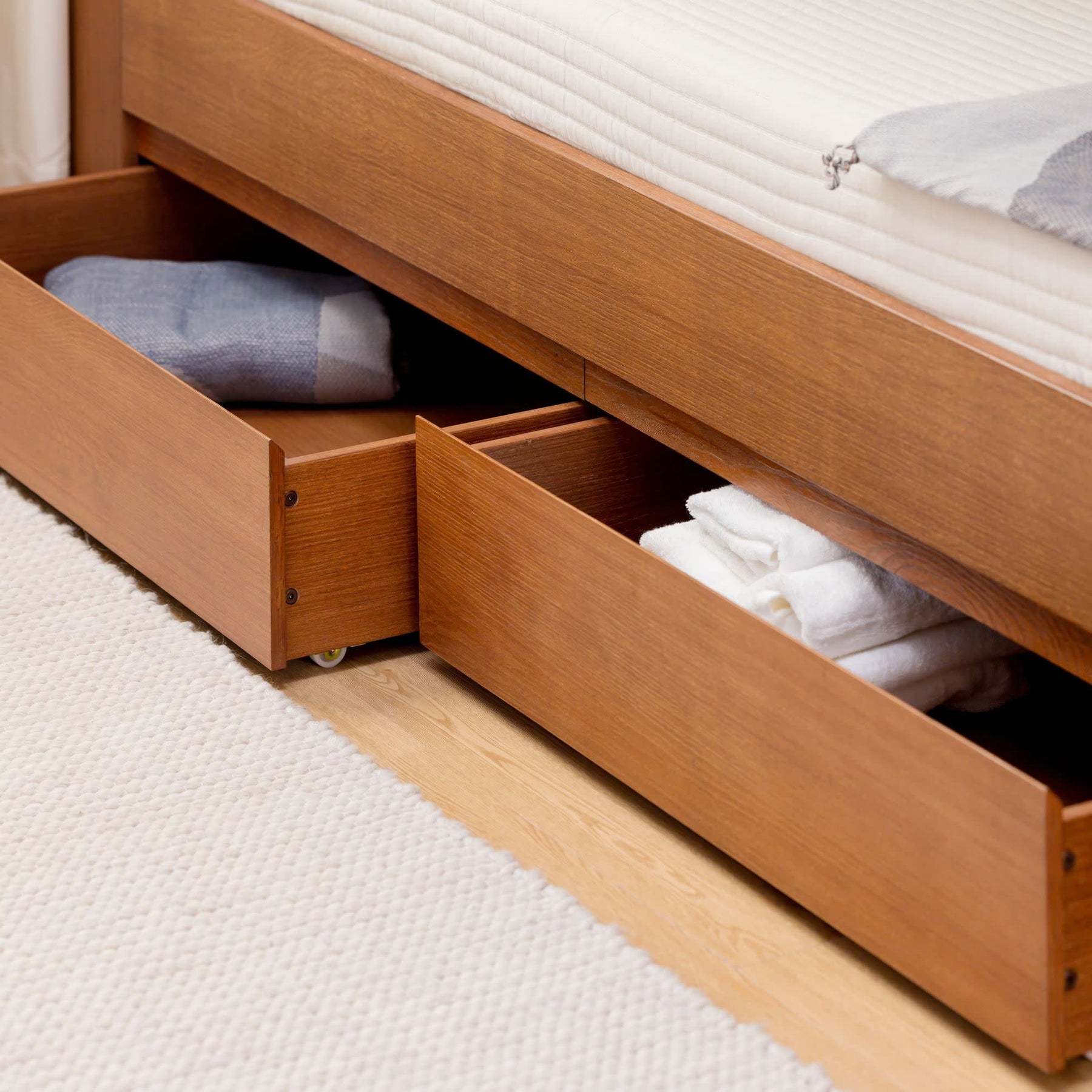 Olympic Underbed Storage Drawers in Embossed Pecan