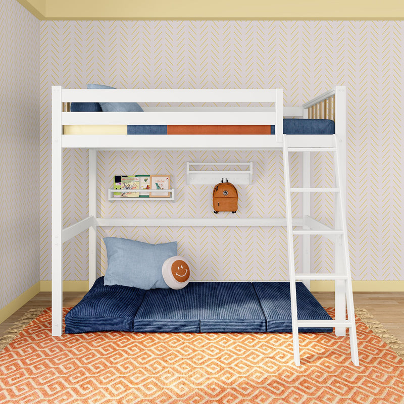 Max and Lily Scandinavian Twin Loft Bed in solid wood - view 4