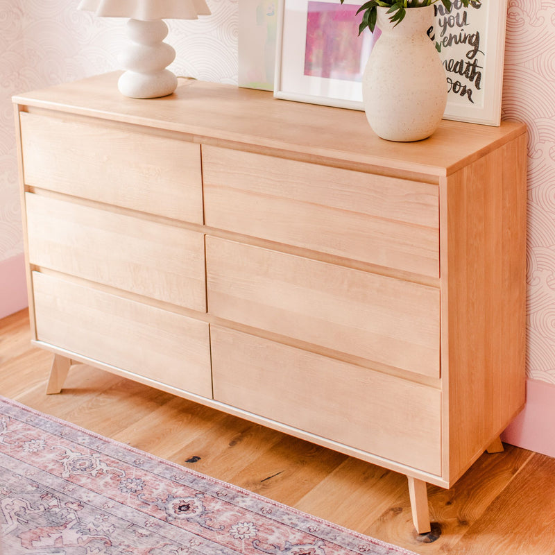 Max and Lily Scandinavian 6-Drawer Dresser in solid wood - view 4