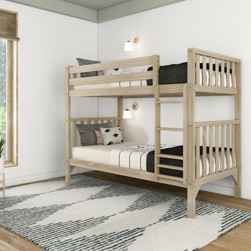 Max and Lily Scandinavian Twin Over Twin Bunk Bed in solid wood - view 2