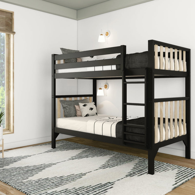Max and Lily Scandinavian Twin Over Twin Bunk Bed in solid wood - view 4