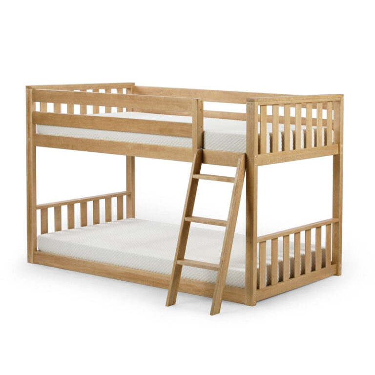 Max and Lily Scandinavian Twin Over Twin Low Bunk Bed in solid wood - view 3