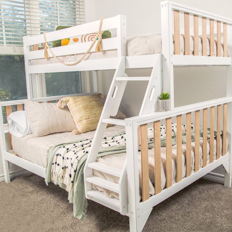 Max and Lily Scandinavian Twin Over Full Bunk Bed in solid wood - view 1