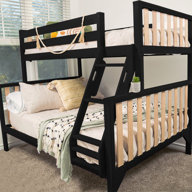 Max and Lily Scandinavian Twin Over Full Bunk Bed in solid wood - view 4