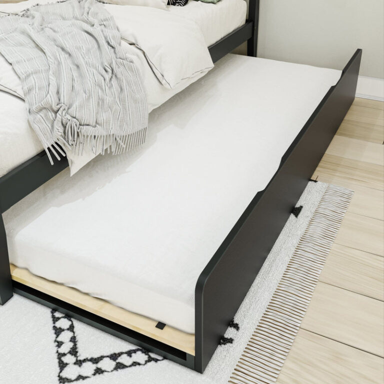 Max and Lily Scandinavian Twin Trundle in solid wood - view 6