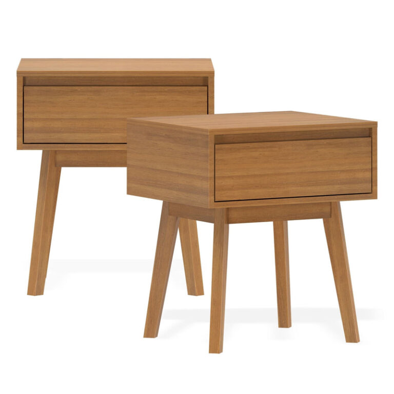 Max and Lily Scandinavian Nightstand (Set of 2) in solid wood - view 2