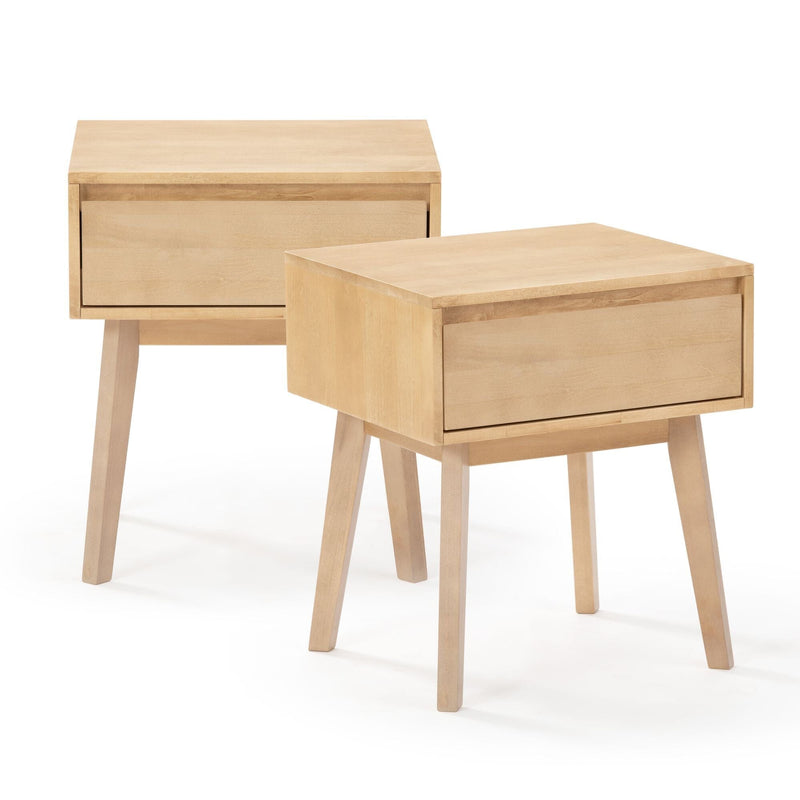 Max and Lily Scandinavian Nightstand (Set of 2) in solid wood - view 3