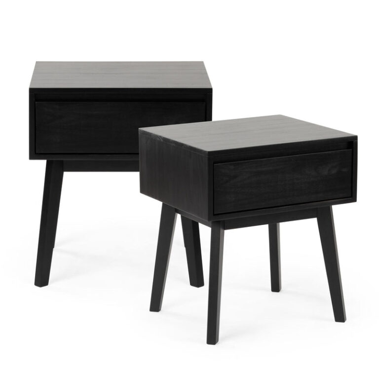 Max and Lily Scandinavian Nightstand (Set of 2) in solid wood - view 4