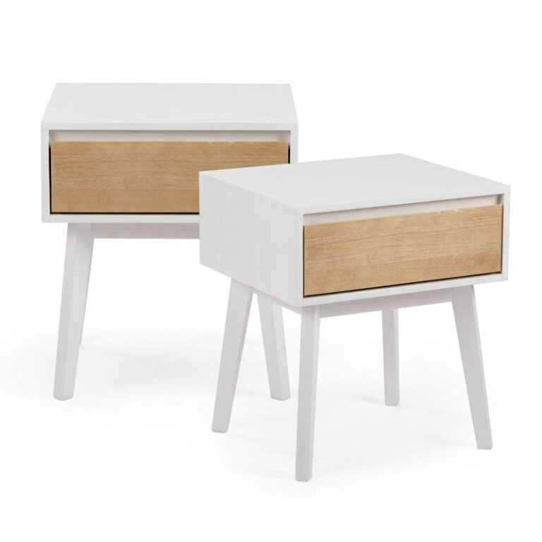 Max and Lily Scandinavian Nightstand (Set of 2) in solid wood - view 5