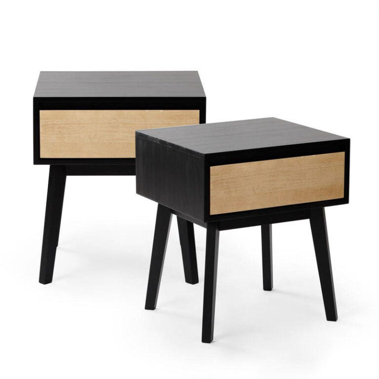 Max and Lily Scandinavian Nightstand (Set of 2) in solid wood - view 6