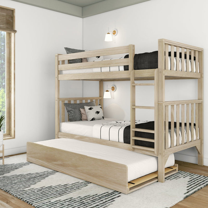 max-and-lily-scandinavian-twin-over-twin-bunk-bed-with-trundle-2 Max and Lily Scandinavian Twin Over Twin Bunk Bed With Trundle in solid wood - view 2
