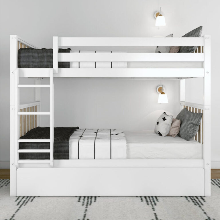 max-and-lily-scandinavian-twin-over-twin-bunk-bed-with-trundle-5 Max and Lily Scandinavian Twin Over Twin Bunk Bed With Trundle in solid wood - view 5