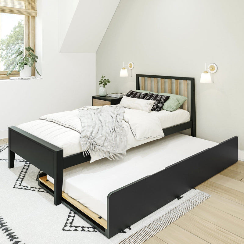 max-and-lily-scandinavian-twin-size-bed-with-trundle-white-blonde-2 Max and Lily Scandinavian Twin Bed With Trundle in solid wood - view 2