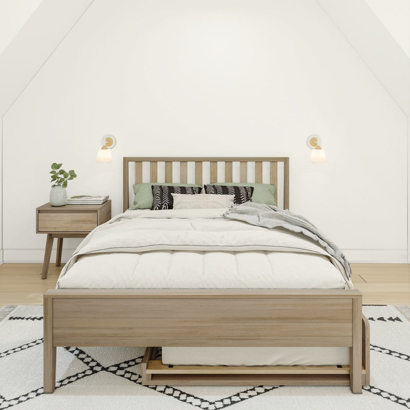 Max and Lily Scandinavian Full Bed With Trundle in solid wood - view 6