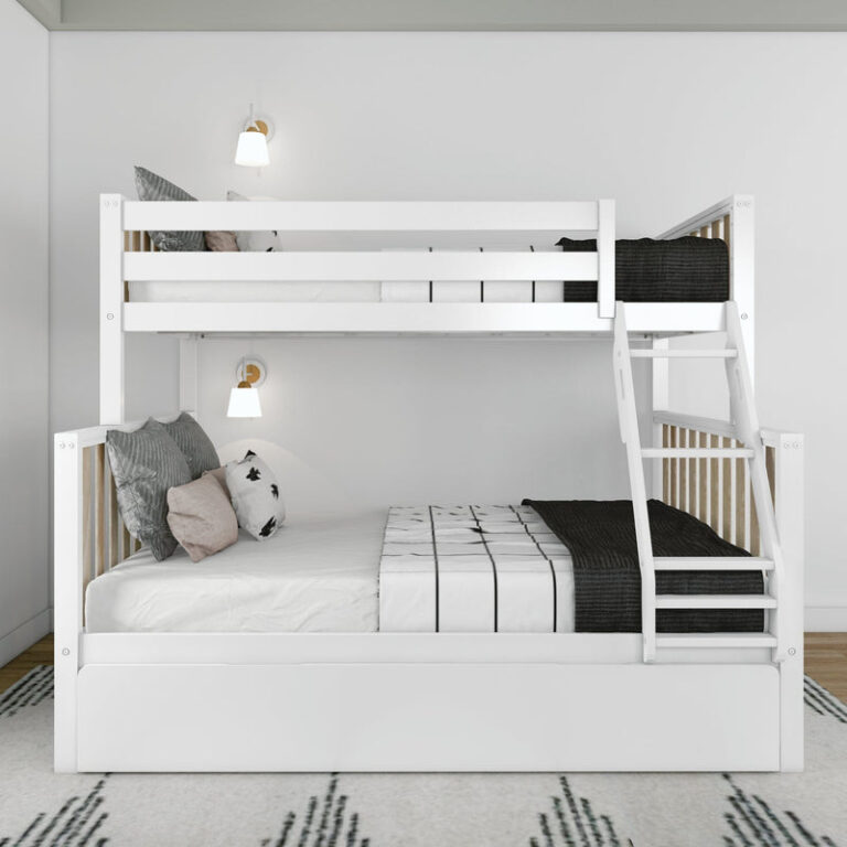Max and Lily Scandinavian Twin Over Full Bunk Bed With Trundle in solid wood - view 5