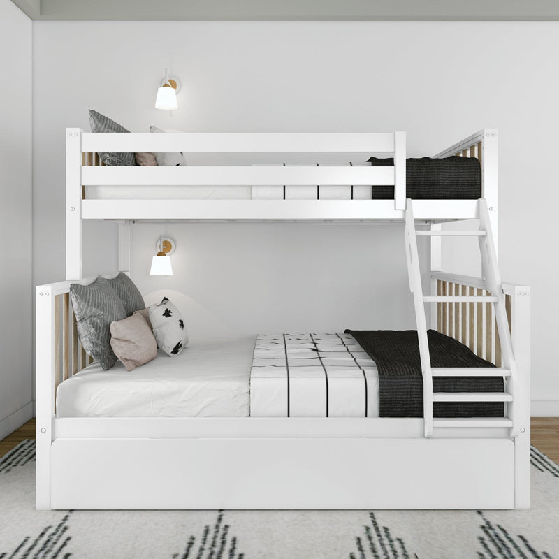 Max and Lily Scandinavian Twin Over Full Bunk Bed With Trundle in solid wood - view 5