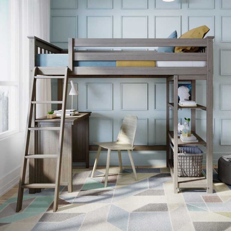 Max and Lily Desk for Twin High Loft Bed – detail