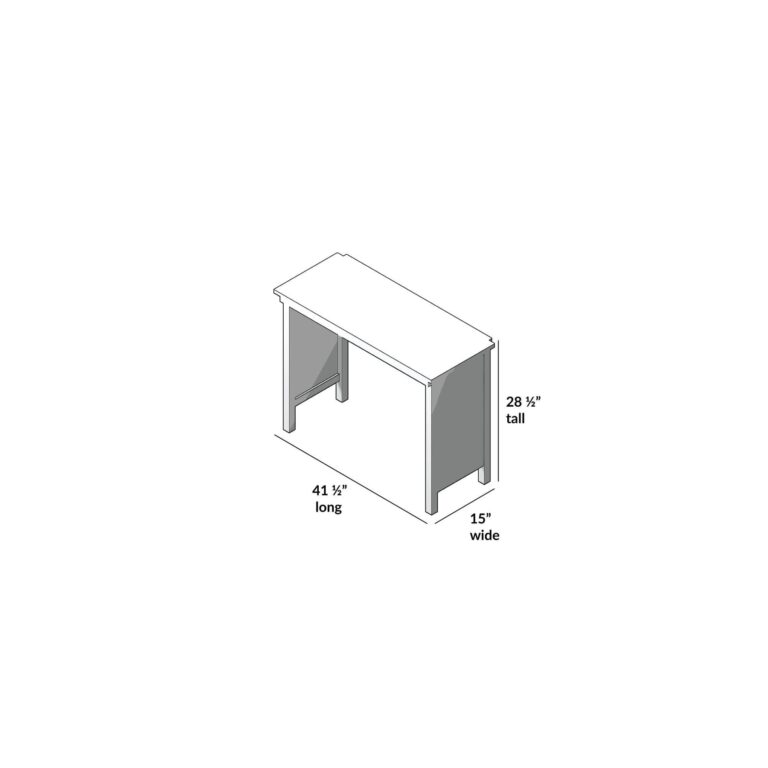 Max and Lily Desk for Twin High Loft Bed – detail