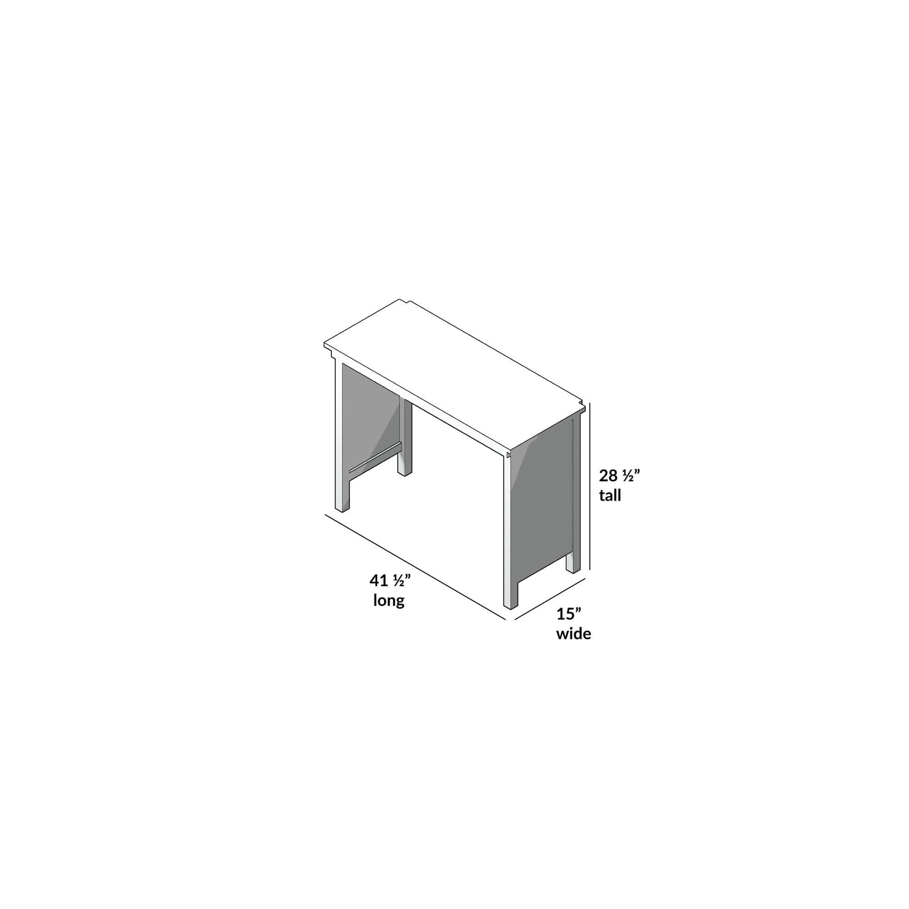 Max and Lily Desk for Twin High Loft Bed – detail