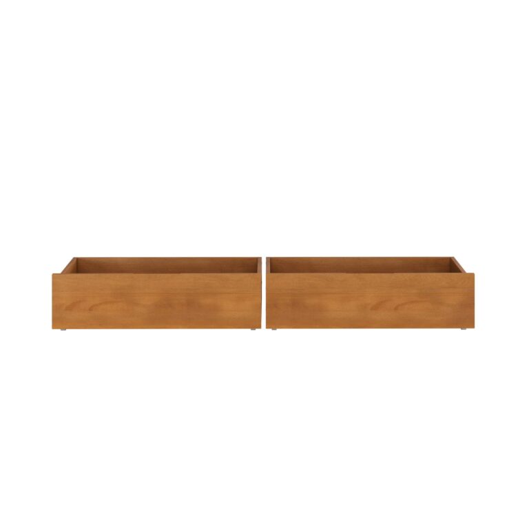 Max and Lily Modern Farmhouse 2 Under bed Storage Drawers in Pecan - front view Max and Lily Modern Farmhouse 2 Under bed Storage Drawers in Pecan - front view