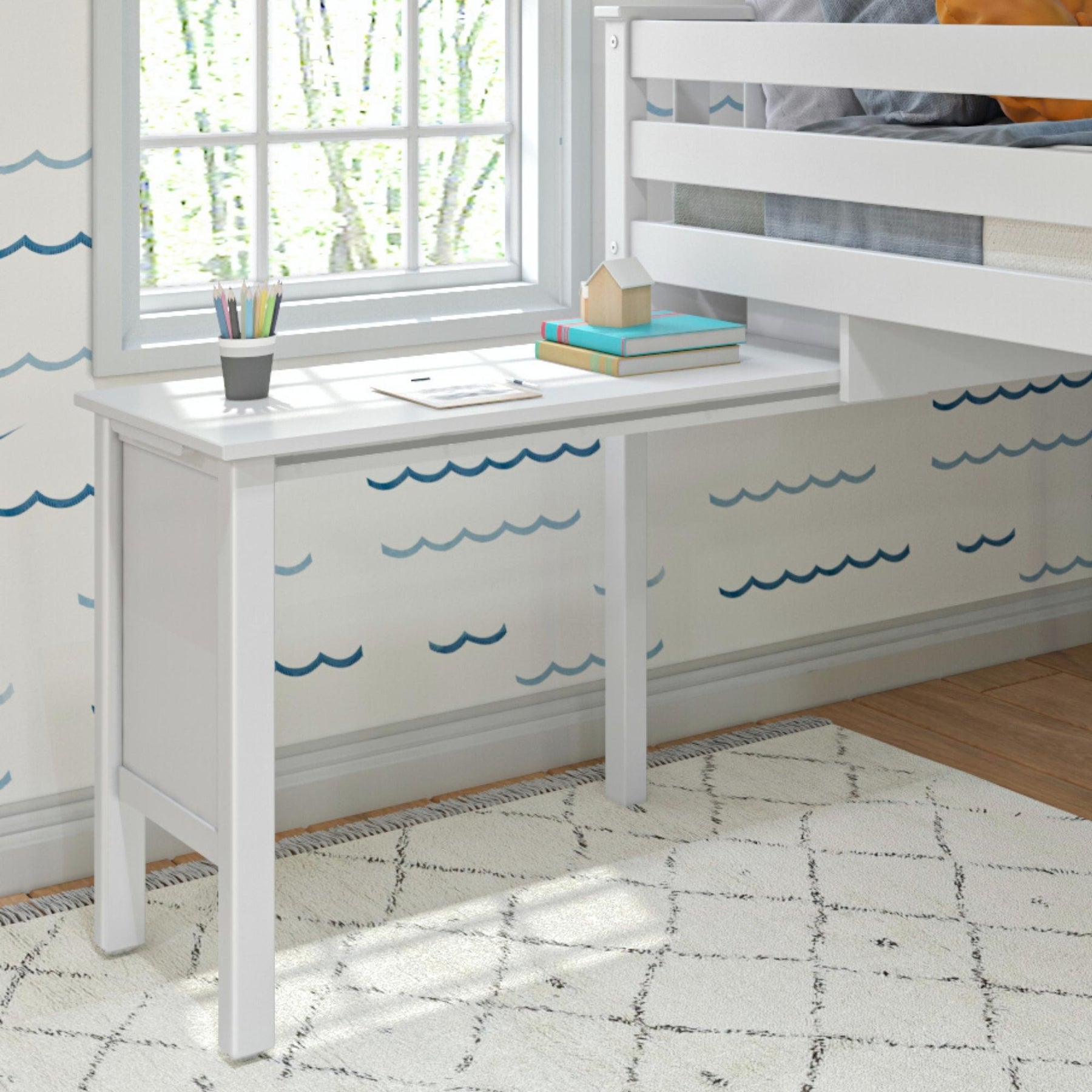 Max and Lily Pull-Out Desk for Low Loft Bed – 41" – detail
