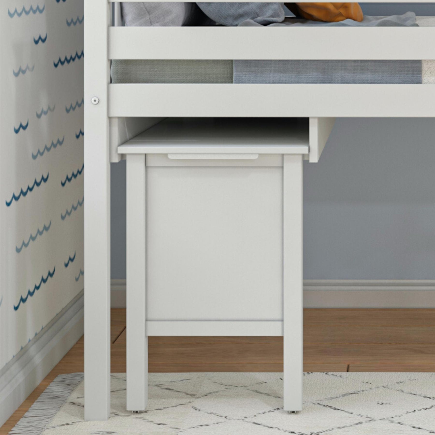 Max and Lily Pull-Out Desk for Low Loft Bed – 41" – detail