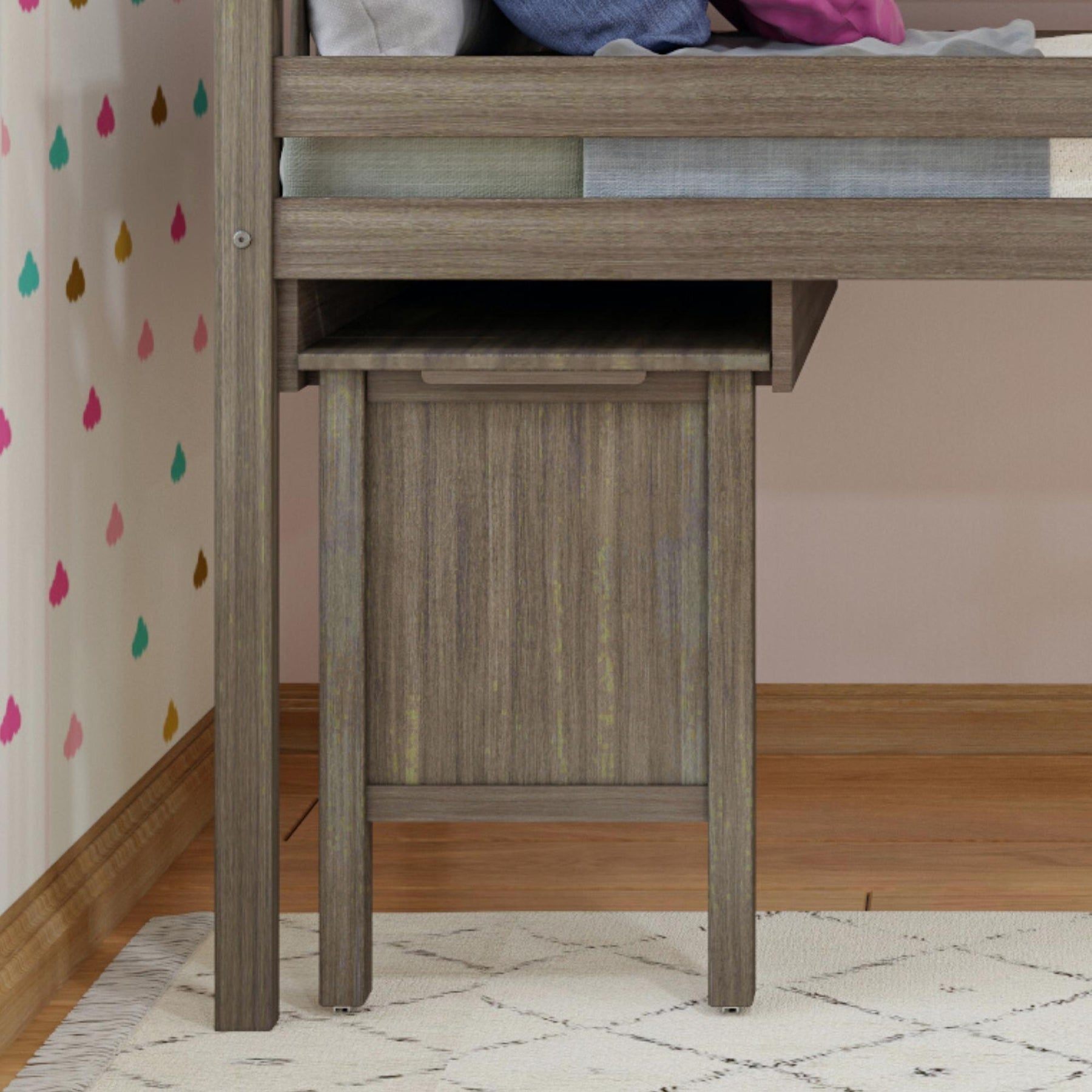 Max and Lily Pull-Out Desk for Low Loft Bed – 41" – detail