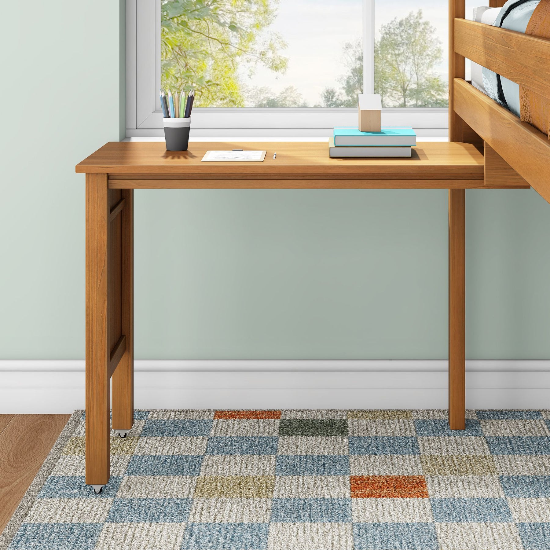 Max and Lily Pull-Out Desk for Low Loft Bed – 41" – detail