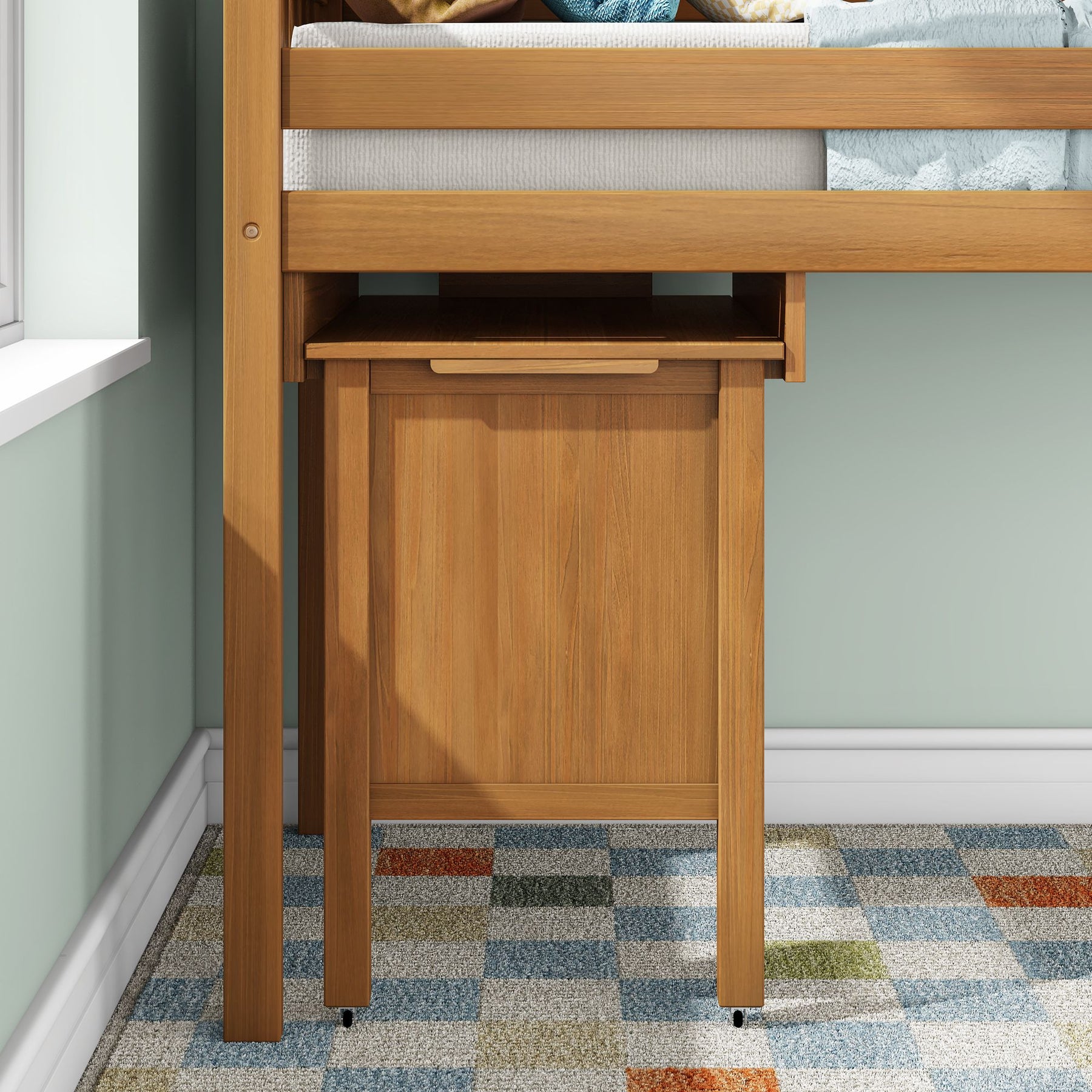 Max and Lily Pull-Out Desk for Low Loft Bed – 41" – detail
