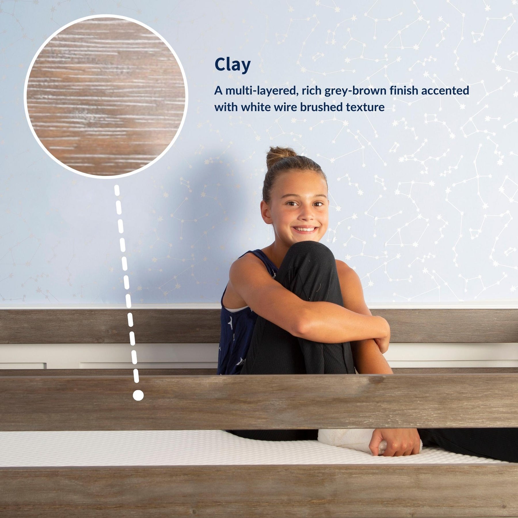 Max and Lily Pull-Out Desk for Low Loft Bed – 41" – detail